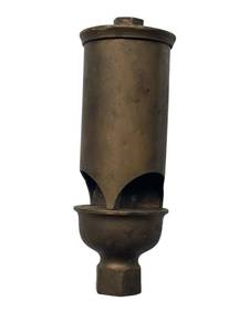 lot 650 image: RARE Antique Brass Steam Whistle by Crosby (6.75)