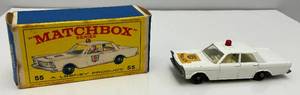 1965 Matchbox Lesney No. 55 Ford Galaxie Police Car In Original Box