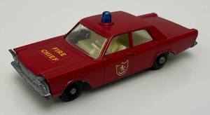 lot 55 image: 1960s Original Matchbox Lesney N0. 59 Ford Galaxy Fire Chief