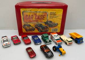 lot 88 image: Misc. Vintage Matchbox Lesney Miniature Cars In 24 Car Carrying Case