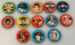 lot 119 image: Misc. 1984 MLBPA Fun Foods, Fun Facts Pin Back Buttons