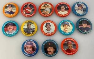 lot 120 image: Misc. 1984 MLBPA Fun Foods, Fun Facts Pin Back Buttons