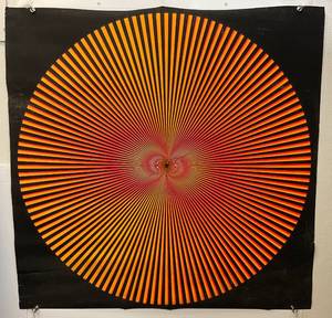 lot 155 image: 1960s Psychedelic Blacklight Poster 40 x 40 12 (Tears Present)