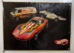 lot 157 image: 1975 Redlines Hot Wheels Poster 21 x 29