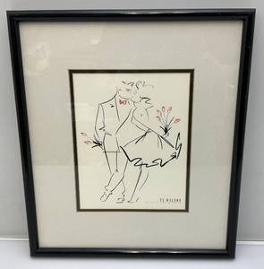lot 159 image: 1992 Framed Behind Glass TY Wison Secrets Print 15 x 17