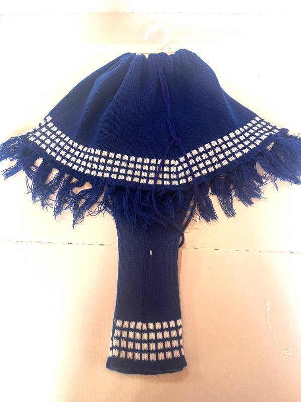 lot 86 image: Adorable Never Worn  Vintage Baby Sweater Outfit Poncho