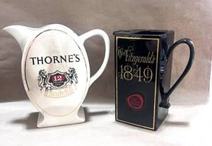lot 51 image: Vintage Thornes Scotch and Fitzgeralds 1849 Pitchers