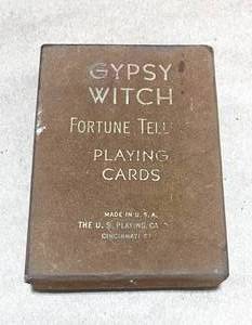lot 57 image: 1940s Gypsy Witch Fortune Telling Playing Cards