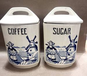 lot 66 image: 2 Vintage Yvonne Czech Canisters