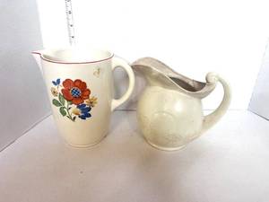 lot 16 image: 2 Vintage Pitchers Kitchen Bouquet and Art Deco