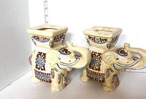 lot 29 image: Pair of Elephant Planters
