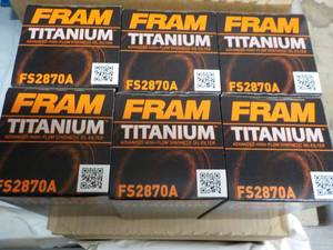lot 60 image: 6 ct Fram Titanium Synthetic Oil Fi...