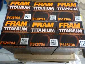 lot 61 image: 6 ct Fram Titanium Synthetic Oil Fi...