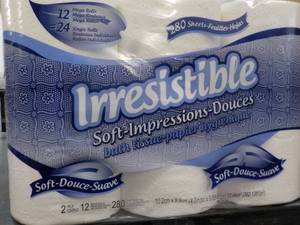 lot 120 image: 12 Rolls Irresistible 2 ply Bath Ti...