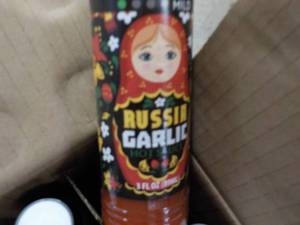 lot 146 image: 36 ct Russia Garlic Mild 3 oz Sauce...