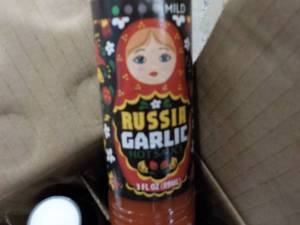 lot 147 image: 36 ct Russia Garlic Mild 3 oz Sauce...