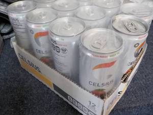 lot 170 image: 12 pack Celsius Non Carbonated Peac...