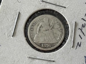 lot 15 image: 1876-CC Liberty Seated Dime