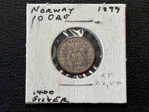 lot 24 image: 1899 Norway 10 Ore Silver
