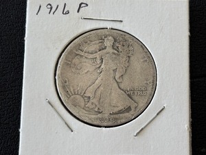 lot 57 image: 1916 Walking Liberty Half Dollar Only 608,000 Minted
