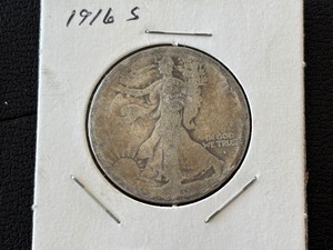 lot 58 image: 1916-S Walking Liberty Half Dollar Only 508,000 Minted