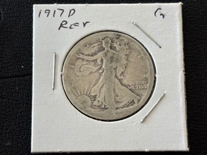 lot 61 image: 1917-D Walking Liberty Half Dollar Reverse