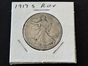 lot 62 image: 1917-S Walking Liberty Half Dollar Reverse