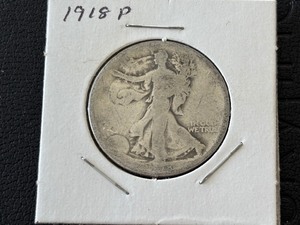lot 63 image: 1918 Walking Liberty Half Dollar