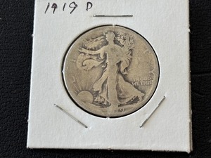 lot 66 image: 1919-D Walking Liberty Half Dollar