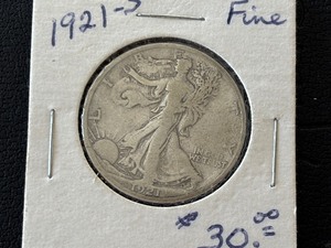 lot 69 image: 1921-S Walking Liberty Half Dollar Only 548,000 Minted