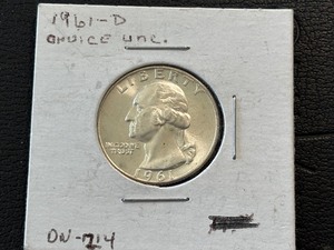 lot 147 image: 1961-D Washington Quarter Uncirculated