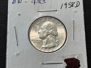 lot 149 image: 1958-D Washington Quarter