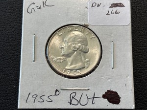 lot 151 image: 1955-D Washington Quarter BU