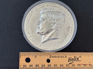 lot 155 image: John F. Kennedy 50th Anniversary Medallion Silver Plated