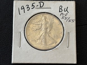 lot 78 image: 1935-D Walking Liberty Half Dollar