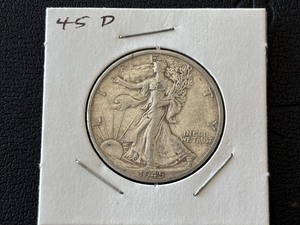 lot 102 image: 1945-D Walking Liberty Half Dollar
