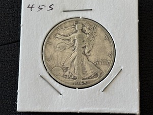 lot 103 image: 1945-S Walking Liberty Half Dollar