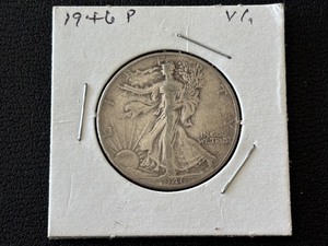 lot 104 image: 1946 Walking Liberty Half Dollar