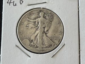 lot 105 image: 1946-D Walking Liberty Half Dollar