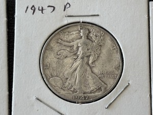 lot 107 image: 1947 Walking Liberty Half Dollar