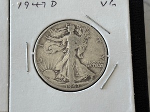 lot 108 image: 1947-D Walking Liberty Half Dollar