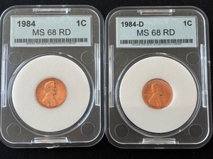 lot 138 image: 1984 Lincoln Cents MS66 Red