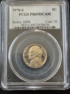 lot 141 image: 1978-S Jefferson Nickel Proof PCGS PR69 Deep Cameo