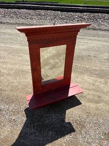 lot 47-D2025 image: Large Framed Mirror with Shelf