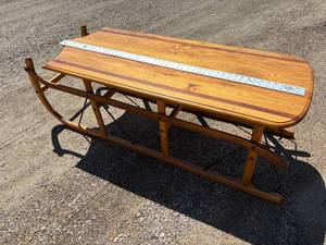 Amazing, Handmade, Inlay, Christmas Coffee Table Sled 48" Long