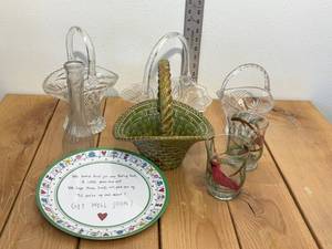 lot 1-D2025 image: Misc. Vintage Crystal, Glassware, USA Made, Bowls