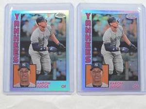 lot 12 image: Lot of 2 Aaron Judge 2019 Topps Chrome 84TC-1