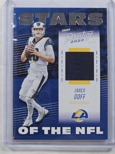 lot 14 image: Jared Goff 2020 Panini Prestige Relic SN-JG Stars of the NFL