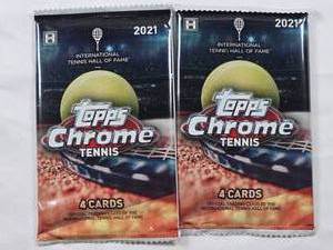 lot 23 image: Lot of 2 Unopened Packs 2021 Topps Chrome Tennis