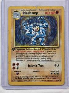 lot 39 image: Machamp 1999 Wizards Holo 1st Edition 8102